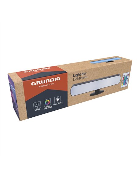 Lámpara led luz blanca y de colores con control remoto 24,5 x 3,5 x 4 cm