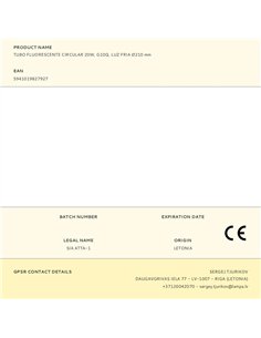 Tubo fluorescente circular 20w, g10q, luz fria ø210 mm 2