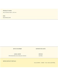 Vela blanca ø55 x 120 mm 2