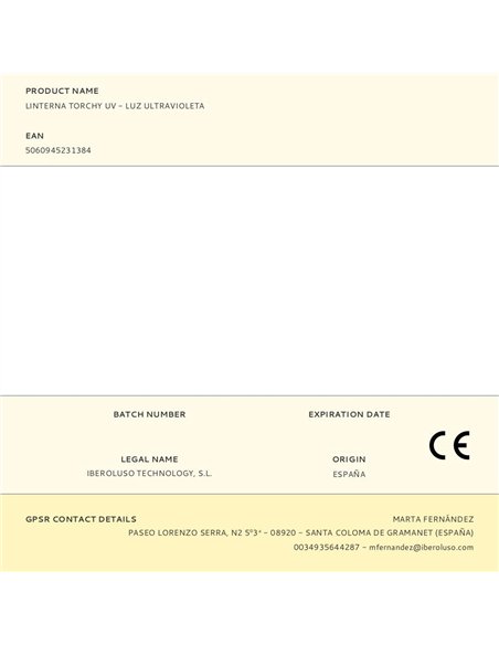 Linterna torchy uv - luz ultravioleta