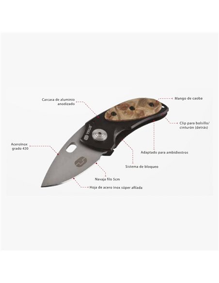 Navaja jacknife pequeña robusta y resistente