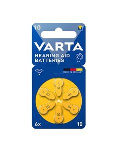 Pila para audífonos varta hearing aid batteries 10 (blister 6 unid.)
