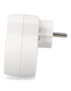 Adaptador 2 tomas 2p+t schuko con 2 usb (a + c), blanco 2