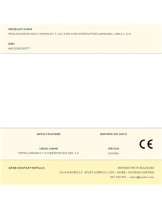Base múltiple con 2 tomas 2p+t, con interruptor luminoso, 1,5 m cable h05vv-f 3g1,5 mm², blanca 2