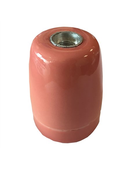 Portalámparas cerámico vintage e27 4 a 100 w 250 v~ rosa, ø47 x 59 mm
