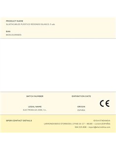 Sujetacables de plástico, redondo, blanco, 5 uds 2