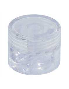 Sujetacables de plástico, redondo, transparente, 5 uds