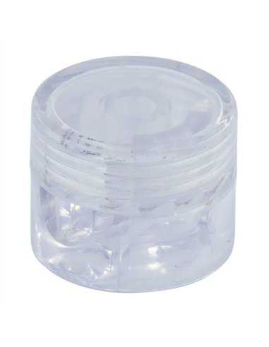 Sujetacables de plástico, redondo, transparente, 5 uds