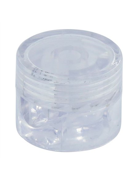 Sujetacables de plástico, redondo, transparente, 5 uds