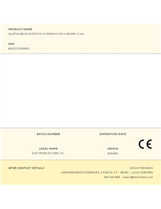 Sujetacables de plástico, cilíndrico, en v, negro, 5 uds 2