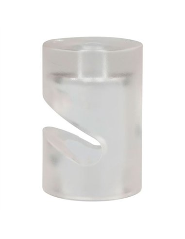 Sujetacables de plástico, cilíndrico en v, transparente, 5 uds