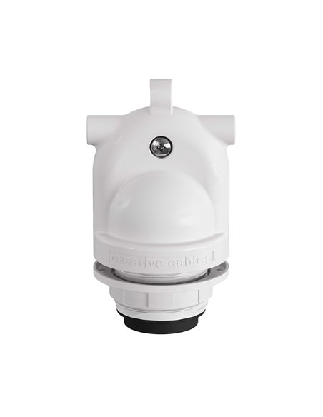 Portalámparas e27 con gel para exterior doble salida ip65 blanco