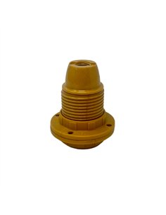 Portalámparas e14 asf todo rosca + 2 arandelas, oro brillante