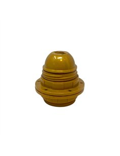 Portalámpras e27 asf todo rosca + 2 arandelas, oro brillante