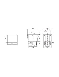 Interruptor doble luminoso empotrado on/off 15a 2