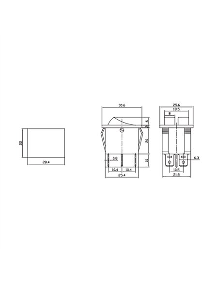 Interruptor doble luminoso empotrado on/off 15a