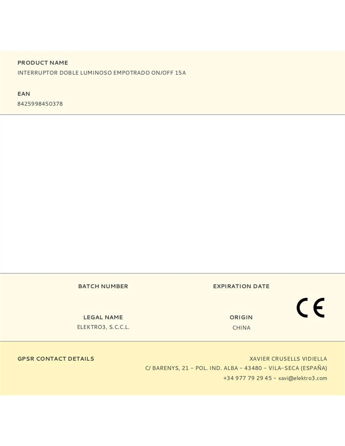 Recessed illuminated double on/off switch 15a
