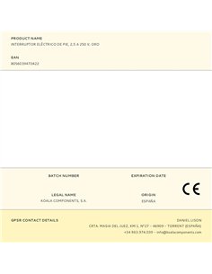 Interruptor eléctrico de pie, 2,5 a 250 v, oro 2