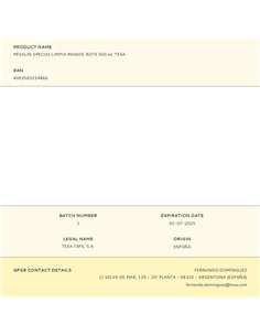 Pevalin special limpia manos, bote 500 ml. tesa 2