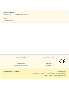 Brida nylon 7,6 x 150 mm negra, 100 uds 2