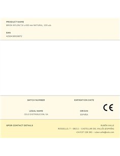 Brida nylon 7,6 x 450 mm natural, 100 uds 2
