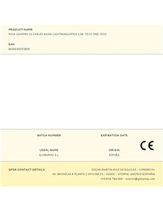 Pack ahorro 10 cables basik lightning/apple 2,4a tech one tech 2