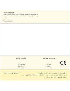 Pack ahorro 10 cargadores basik 2,4a blanc (usb-a) 2