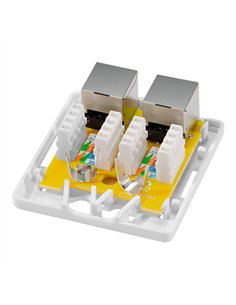 Caja de superficie 2 conectores rj45 cat. 6a apantallado 2