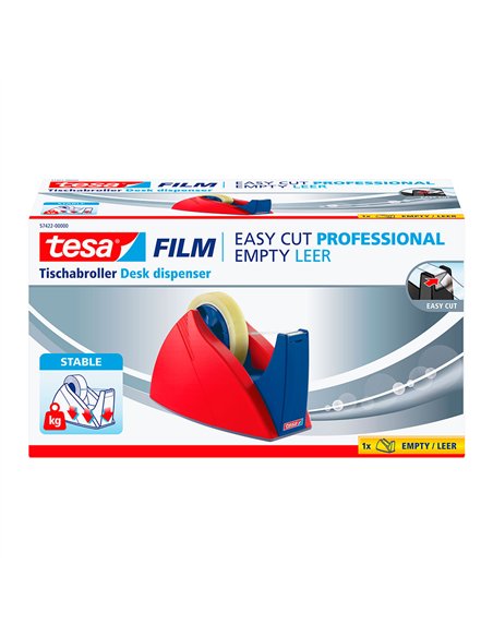 Portarollos easy cut rojo / azul para rollos de 66 m