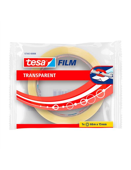 Cinta adhesiva transparente 15 mm x 66 m