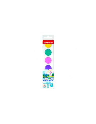 Acuarelas estuche 6 colores perlados