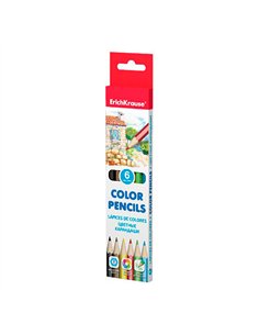 Lápices de colores hexagonal caja de 6 uds