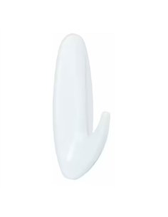 Gancho de diseño para baño, grande, 1 ud + 2 tiras, carga máx 2,2 kg