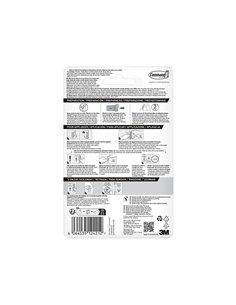 Gancho doble, grande, negro mate, 1 ud + 2 tiras, máx 1,8 kg 2