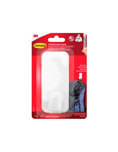 Gancho para utensilios, extragrande, blanco, 1 ud + 2 tiras, máx 4,5 kg 2