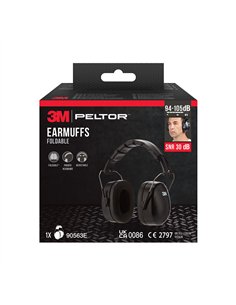 Protector auditivo plegable (94 - 105db). snr: 30 db, negro 2