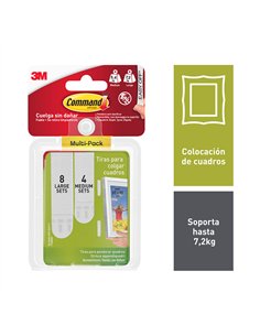 Tiras para colgar cuadros, multipack grandes y medianas 2