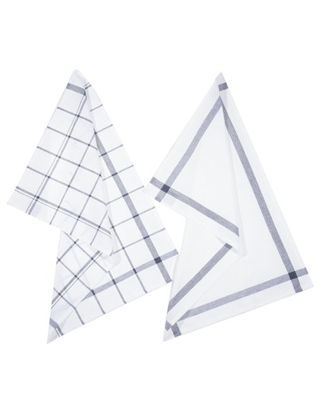 Pack 2 trapos de cocina modelo cuadros azules 45x70cm
