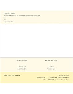 Sets de 2 bandejas de madera redondas decorativas 2