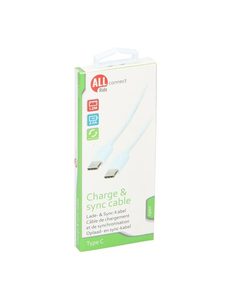 Cable usb-c a usb-c 1,2 m blanco