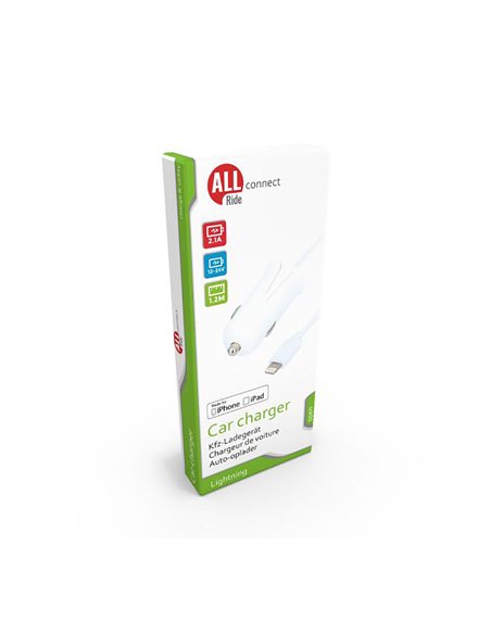 Cargador de automóvil iphone 2,1a all ride