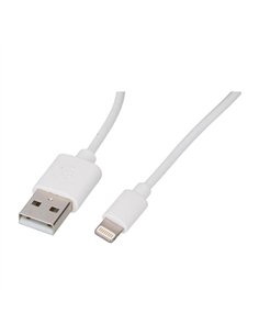 Cable usb-a a lightning 1,2 m blanco