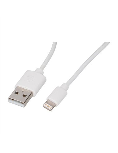 Cable usb-a a lightning 1,2 m blanco