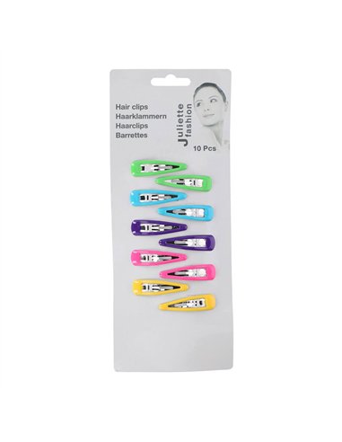 Clips de colores para el pelo 4,8 cm 10 uds