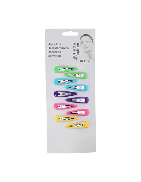 Clips de colores para el pelo 4,8 cm 10 uds
