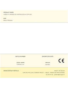 Hornillo grande de camping ø22cm com gas 2