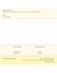 Regulador de gas propano de salida libre con válvula antirretorno 2