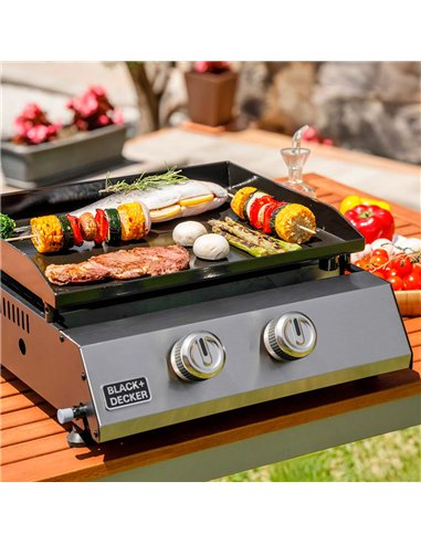 Plancha de gas bxop4900e con 2 quemadores
