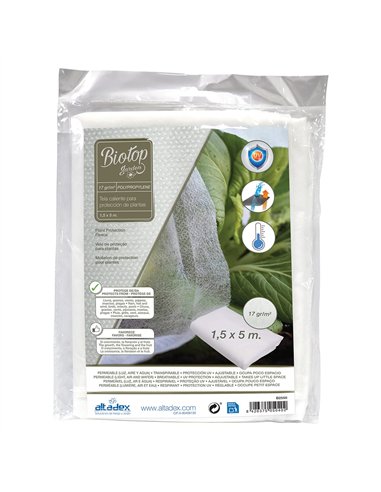 Tela de protección para cultivos 1,5 x 5 m 30gr/m²