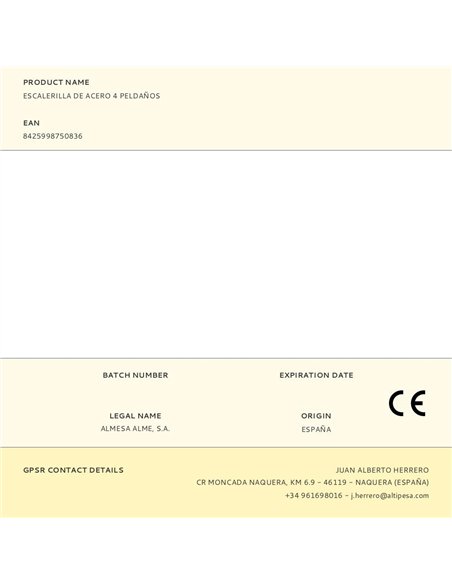 Escalerilla de acero 4 peldaños